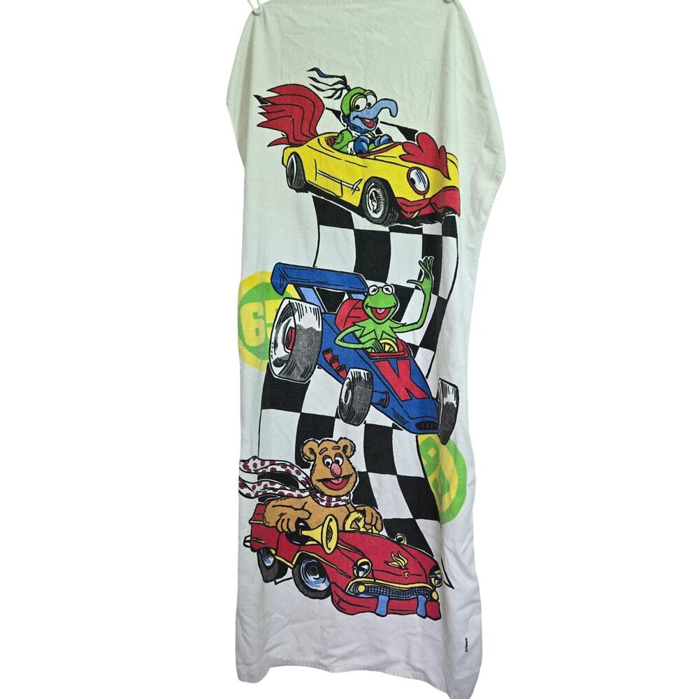 Muppets Beach Towel 1980s Vintage 28x57